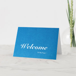 Willkommen im Team Blaues Hintergrundbild Karte