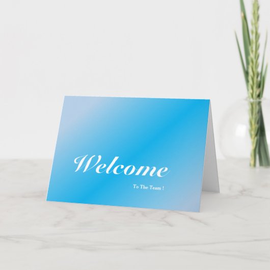 Willkommen im Team Blue Background Karte (Vorderseite)