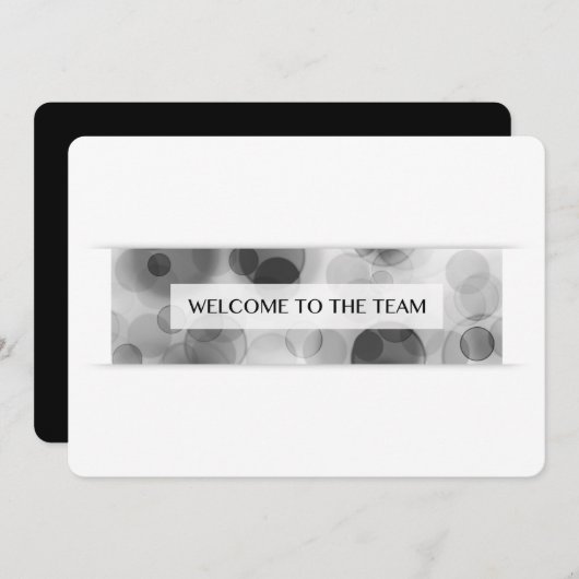 Willkommen im Team (Bokeh) Einladung (Vorne/Hinten)