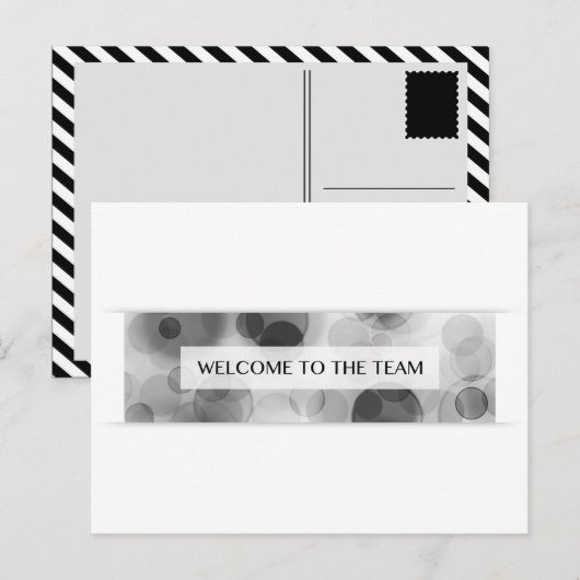 Willkommen im Team (Bokeh) Postkarte (Vorne/Hinten)
