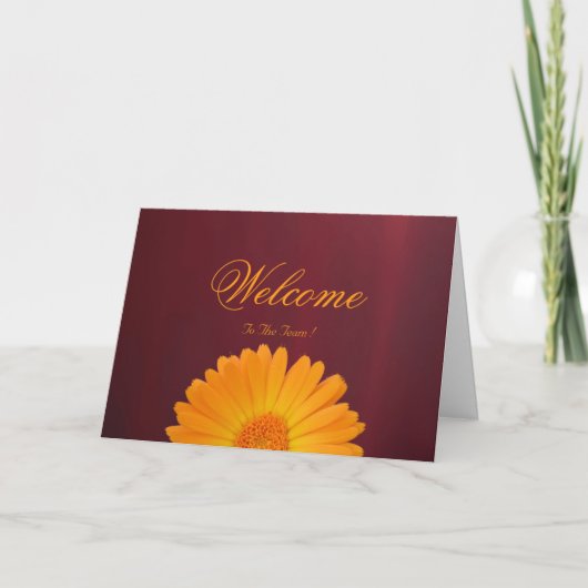 Willkommen im Team Daisy Flower Karte (Vorderseite)