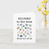 Willkommen im Team, Funny, Sheep, von uns allen Karte (Gelbe Blume)