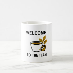 Willkommen im Team Kaffeeliebhaber Schreibtischdek Kaffeetasse