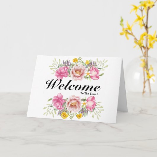 Willkommen im Team Karte (Gelbe Blume)