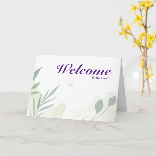 Willkommen im Team Karte (Gelbe Blume)