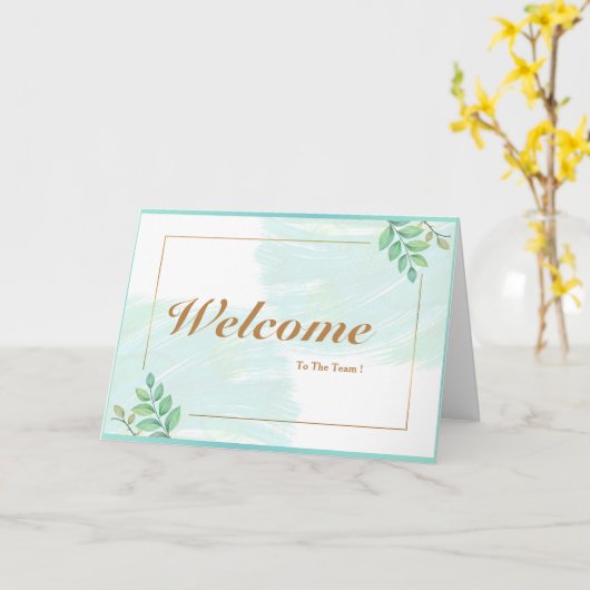 Willkommen im Team Karte (Gelbe Blume)