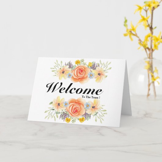 Willkommen im Team Karte (Gelbe Blume)