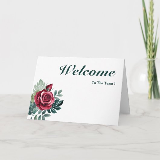 Willkommen im Team Karte (Vorderseite)