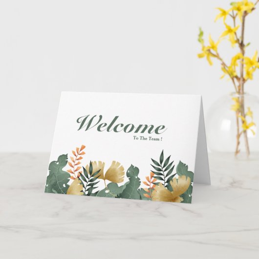 Willkommen im Team Karte (Gelbe Blume)