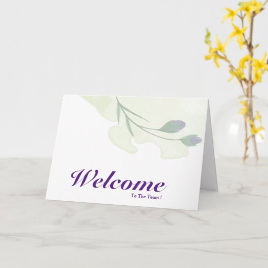 Willkommen im Team Karte (Gelbe Blume)