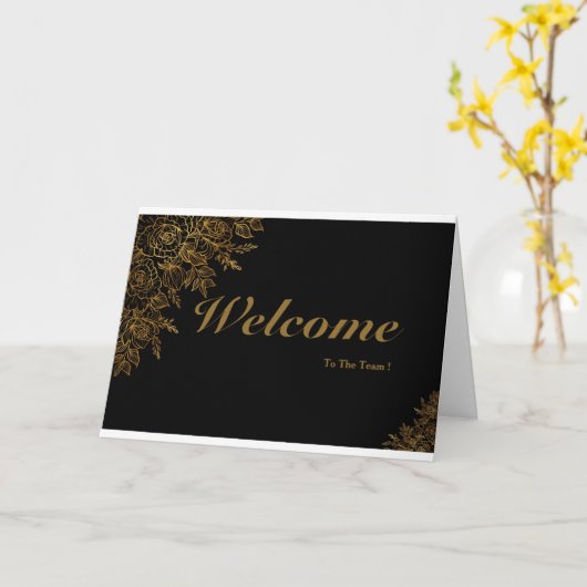 Willkommen im Team Karte (Gelbe Blume)