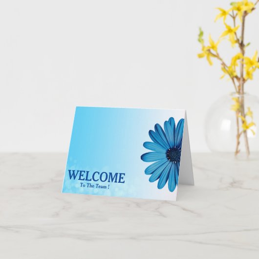 Willkommen im Team Karte (Gelbe Blume)