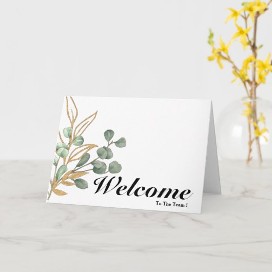 Willkommen im Team Karte (Gelbe Blume)