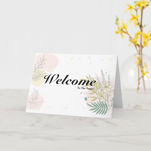 Willkommen im Team Karte (Gelbe Blume)