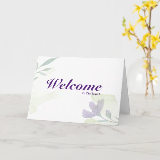 Willkommen im Team Karte (Gelbe Blume)