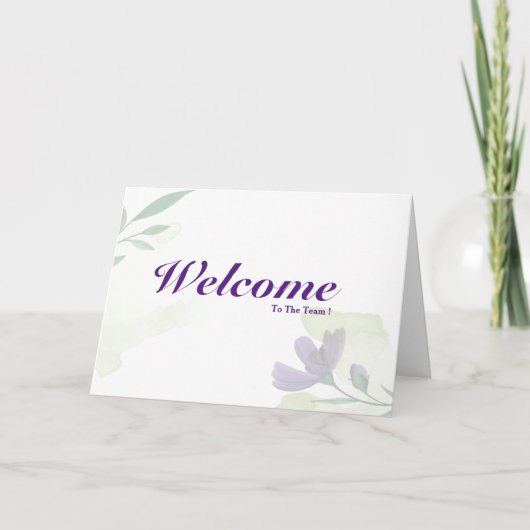 Willkommen im Team Karte (Vorderseite)