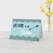 Willkommen im Team, Mitarbeiter, Aquamarin mit Zic Karte (Gelbe Blume)