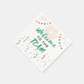 Willkommen im Team New Employees Job Willkommen Serviette (Ecke)