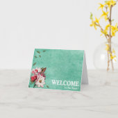 Willkommen im Team Postkarte (Gelbe Blume)