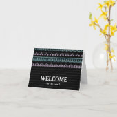 Willkommen im Team Postkarte (Gelbe Blume)