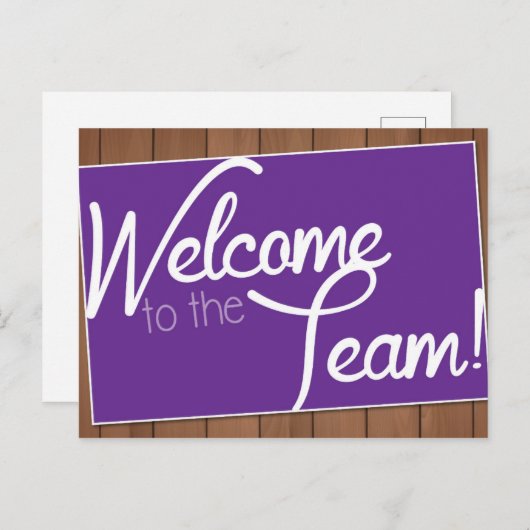 Willkommen im Team - Postkarte (Vorne/Hinten)