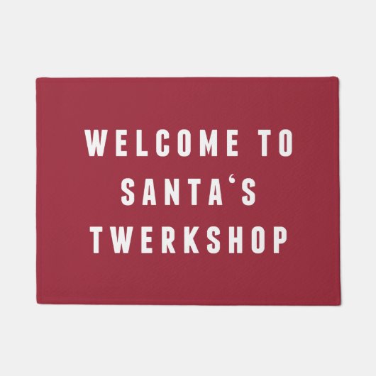 Willkommen im Twerkshop von Santa | Weihnachten Fußmatte (Vorderseite)