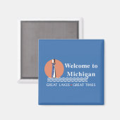 Willkommen im US Road Sign Magnet (Vorderseite/Rückseite)