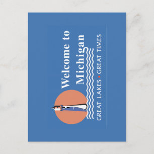 Willkommen im US Road Sign Postkarte