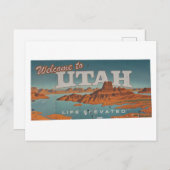 Willkommen im Utah Notebook Postkarte (Vorne/Hinten)