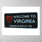 Willkommen im Virginia-Zeichen Poster (Vorne)