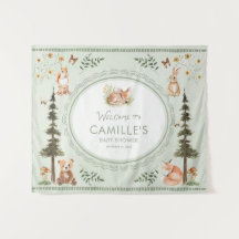 Willkommen im Wald-Sage-Grün-Baby-Shower