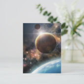 Willkommen im Weltraum Postkarte (Stehend Vorderseite)