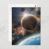 Willkommen im Weltraum Postkarte (Vorne/Hinten)
