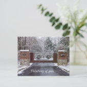 Willkommen im Winter Postkarte (Stehend Vorderseite)