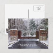 Willkommen im Winter Postkarte (Vorne/Hinten)