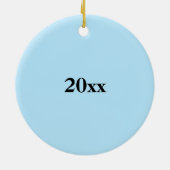 Willkommen im World Baby Boy Blue YEAR Keramik Ornament (Hinten)