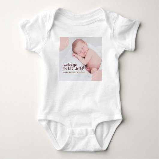 Willkommen im World Baby - Custom Baby Strampler (Vorderseite)
