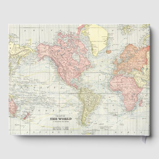 Willkommen im World Map Baby Shower Guest Book Gästebuch (Rückseite)