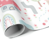 Willkommen im World New Baby Girl Geschenkpapier (Rolleneckpunkt)