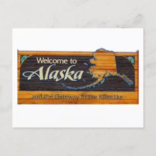 Willkommen im Zeichen von Alaska Postkarte