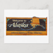 Willkommen im Zeichen von Alaska Postkarte (Vorderseite)