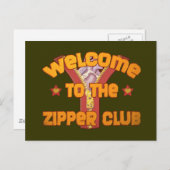 Willkommen im Zipper Club Postkarte (Vorne/Hinten)