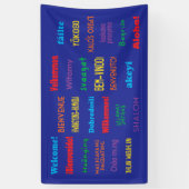 Willkommen in 24 Sprachen Banner (Vertikal)