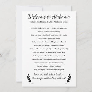 Willkommen in Alabama, personalisiert mit lokalen 