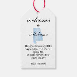 Willkommen in Alabama, persönlich zugeschnitten mi Geschenkanhänger