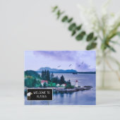 Willkommen in Alaska Postkarte (Stehend Vorderseite)
