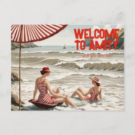 Willkommen in Amity (Editable Seaside) Feiertagspostkarte