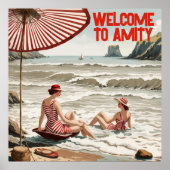 Willkommen in Amity (Editable Seaside) Poster (Vorne)