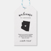 Willkommen in Arizona | Kalligraphische Hochzeit Geschenkanhänger (Vorderseite)