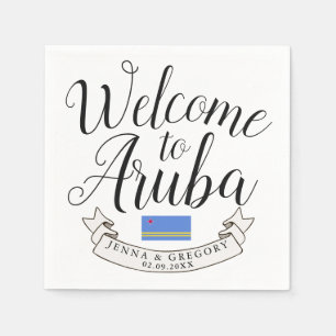 Willkommen in Aruba HOCHZEIT IN URLAUBSORT Serviette